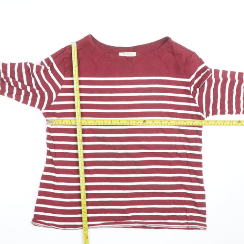 Seasalt Women's Red Stripe Organic Cotton Sailor Shirt Size 16