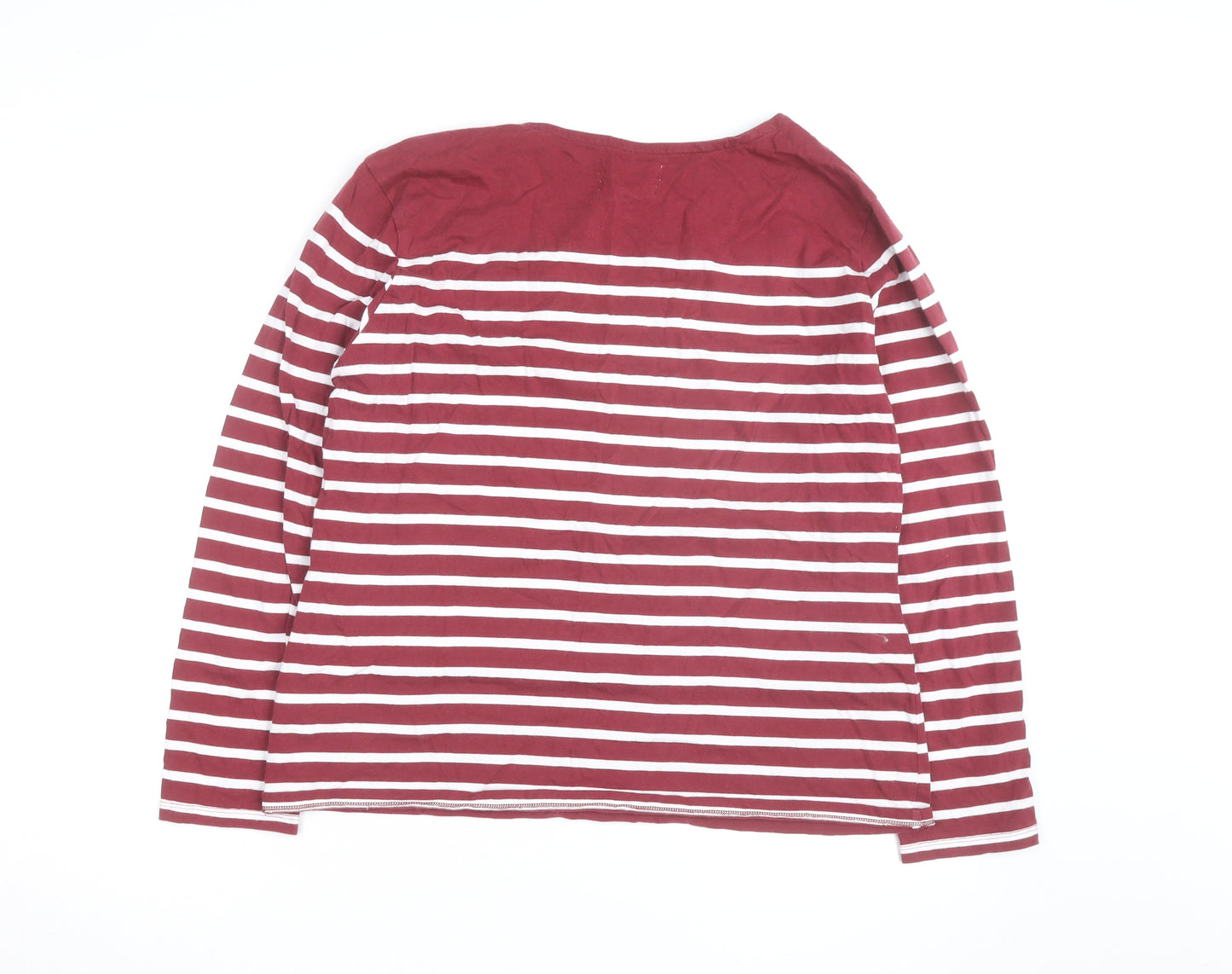 Seasalt Women's Red Stripe Organic Cotton Sailor Shirt Size 16