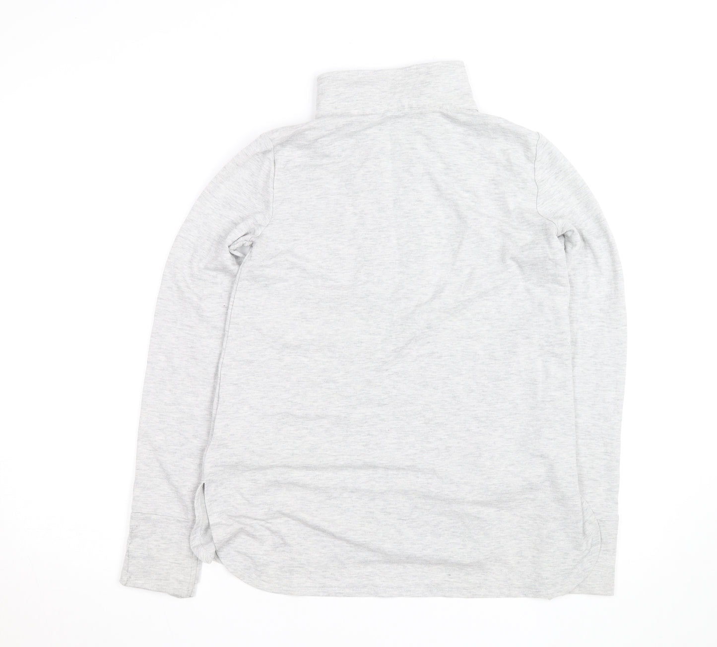 Cubic Square Men's Grey 1/2 Zip High Neck Lightweight Sweatshirt M
