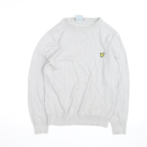 Lyle & Scott Men’s Grey Cotton Crew Neck Golf Jumper Size S