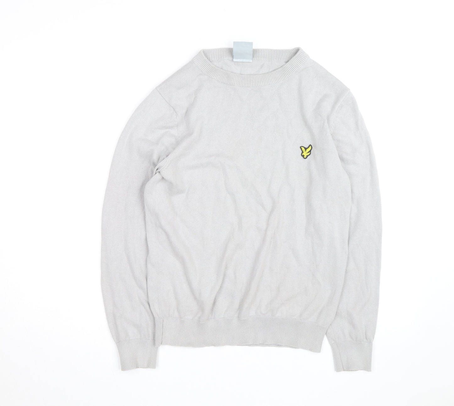 Lyle & Scott Men’s Grey Cotton Crew Neck Golf Jumper Size S