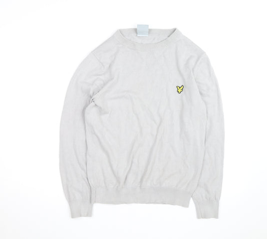 Lyle & Scott Men’s Grey Cotton Crew Neck Golf Jumper Size S