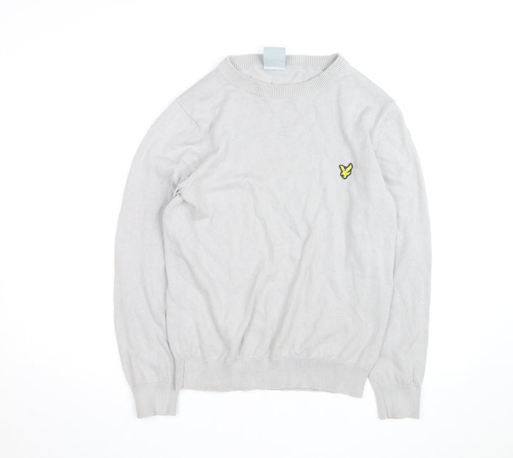 Lyle & Scott Men’s Grey Cotton Crew Neck Golf Jumper Size S