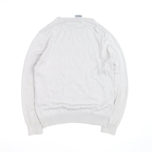 Lyle & Scott Men’s Grey Cotton Crew Neck Golf Jumper Size S