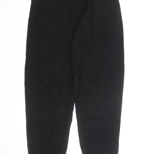 Accessorize Womens Black Wool Blend Knit Jogger Trousers Size M