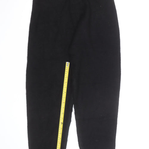 Accessorize Womens Black Wool Blend Knit Jogger Trousers Size M