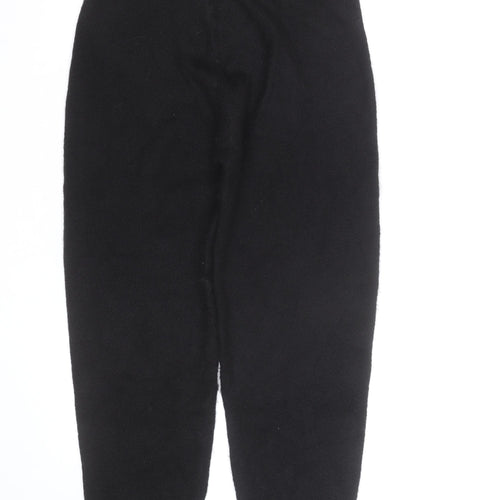 Accessorize Womens Black Wool Blend Knit Jogger Trousers Size M