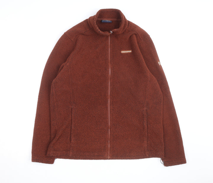 Craghoppers Men's Brown Fleece Full Zip Jacket Size M Regular Fit