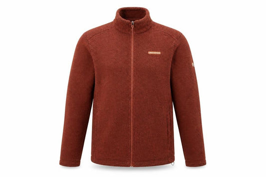 Craghoppers Men's Brown Fleece Full Zip Jacket Size M Regular Fit
