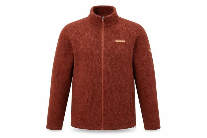 Front view of Craghoppers Men's Brown Fleece Full Zip Jacket, size M, Regular Fit