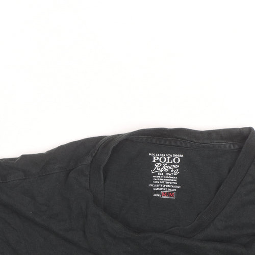 Ralph Lauren Men’s Black Short Sleeve Crew Neck Cotton T-Shirt M