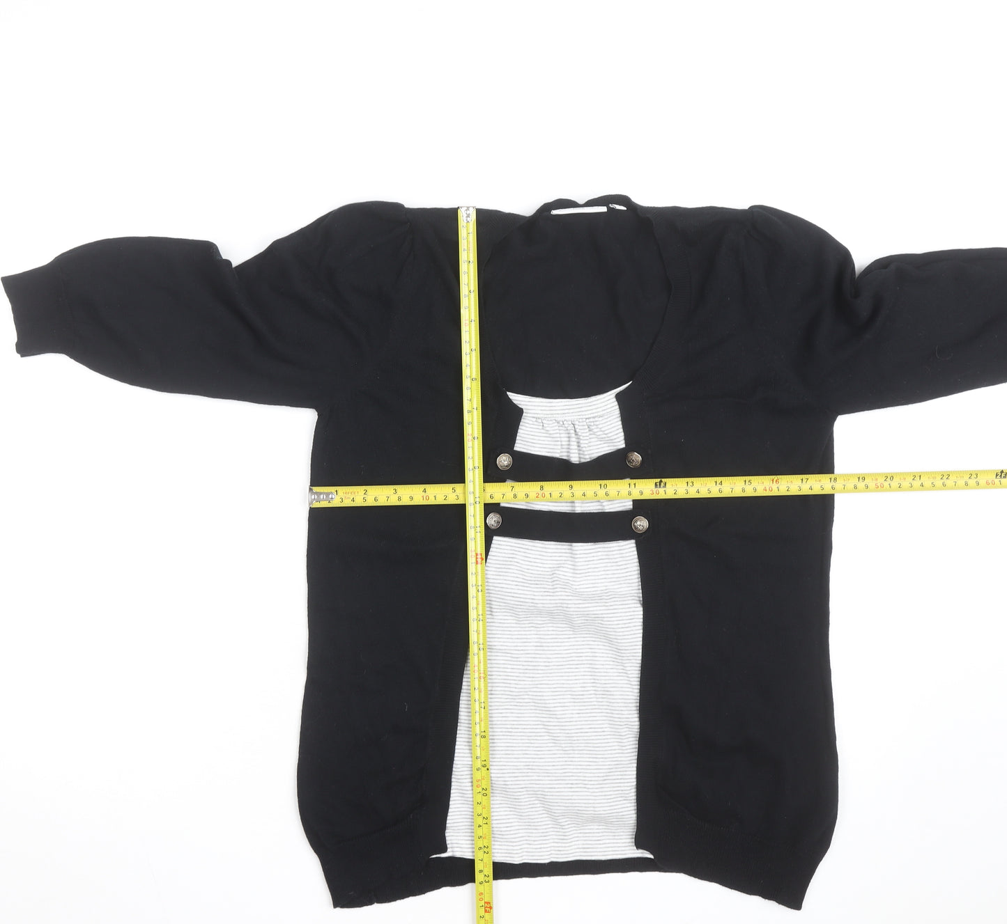 New Look Womens Black Size 14 Cardigan Lightweight Knit