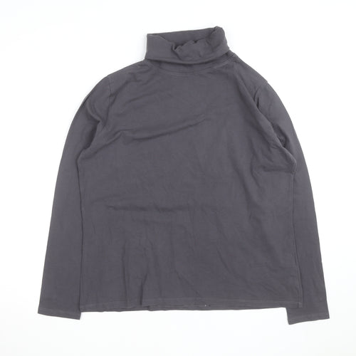 Rupert & Buckley Men's Grey Roll Neck Long Sleeve Pullover Sweatshirt M
