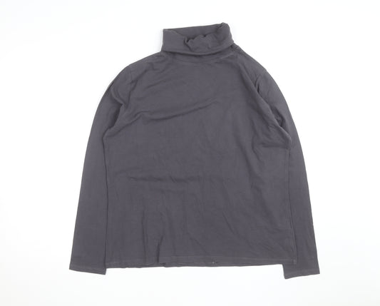 Rupert & Buckley Men's Grey Roll Neck Long Sleeve Pullover Sweatshirt M