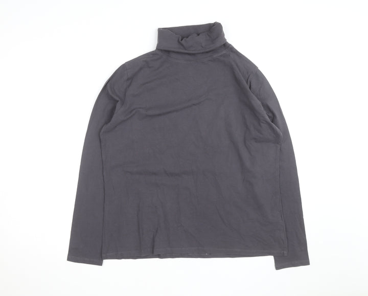Rupert & Buckley Men's Grey Roll Neck Long Sleeve Pullover Sweatshirt M