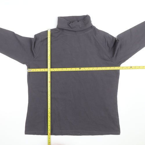 Rupert & Buckley Men's Grey Roll Neck Long Sleeve Pullover Sweatshirt M