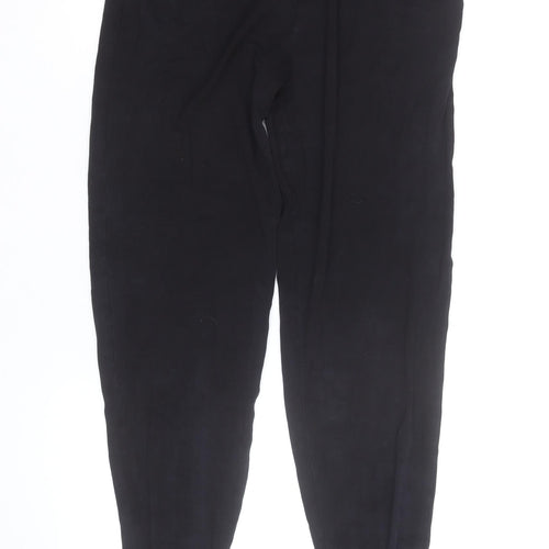 Next Women Black Viscose Jogger Trousers Size 10 Elastic Waist