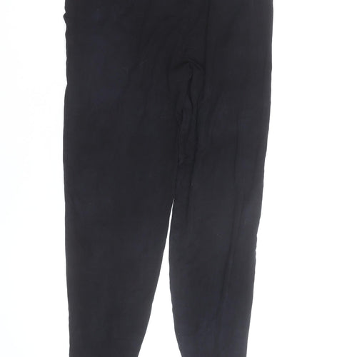 Next Women Black Viscose Jogger Trousers Size 10 Elastic Waist