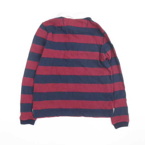 Jack Wills Men's Multicoloured Striped Rugby Shirt M Long Sleeve Cotton