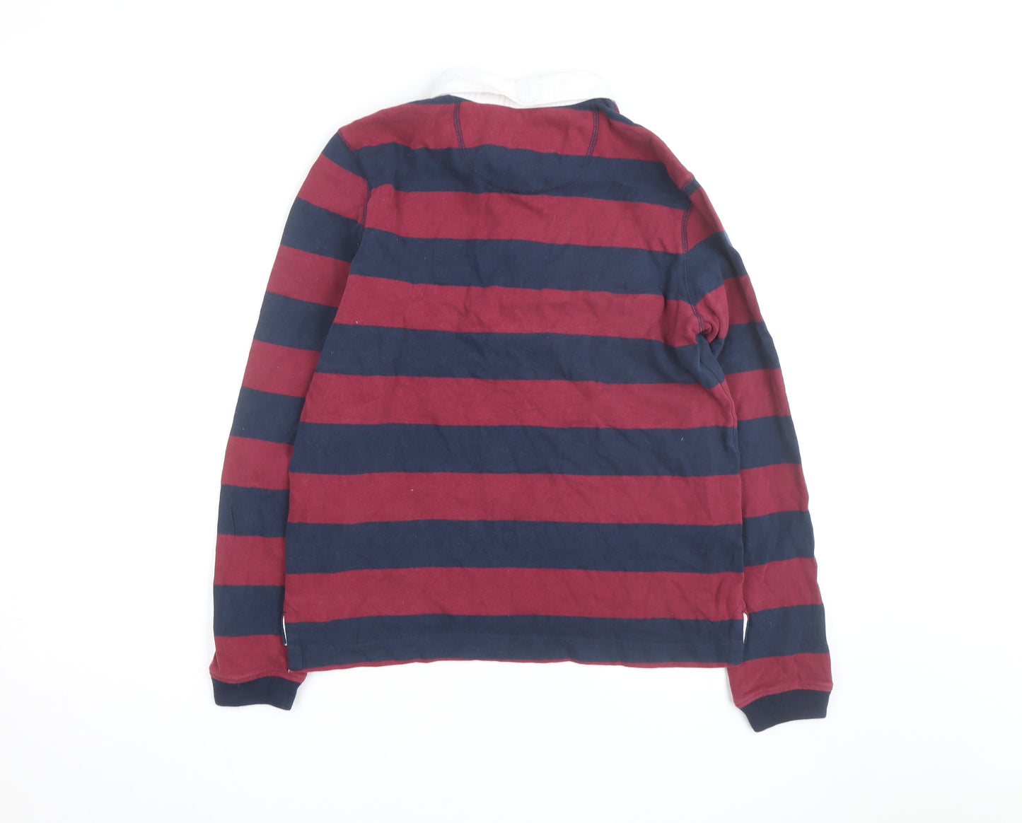 Jack Wills Men's Multicoloured Striped Rugby Shirt M Long Sleeve Cotton