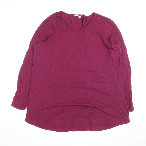 Seasalt Cornwall Women's Purple Organic Cotton Long Sleeve T-Shirt Size 16