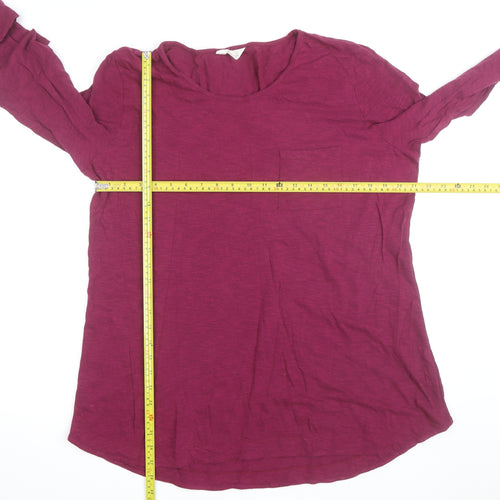 Seasalt Cornwall Women's Purple Organic Cotton Long Sleeve T-Shirt Size 16