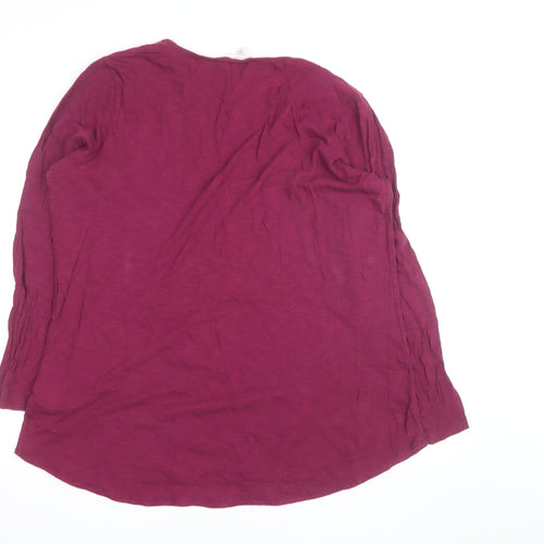 Seasalt Cornwall Women's Purple Organic Cotton Long Sleeve T-Shirt Size 16