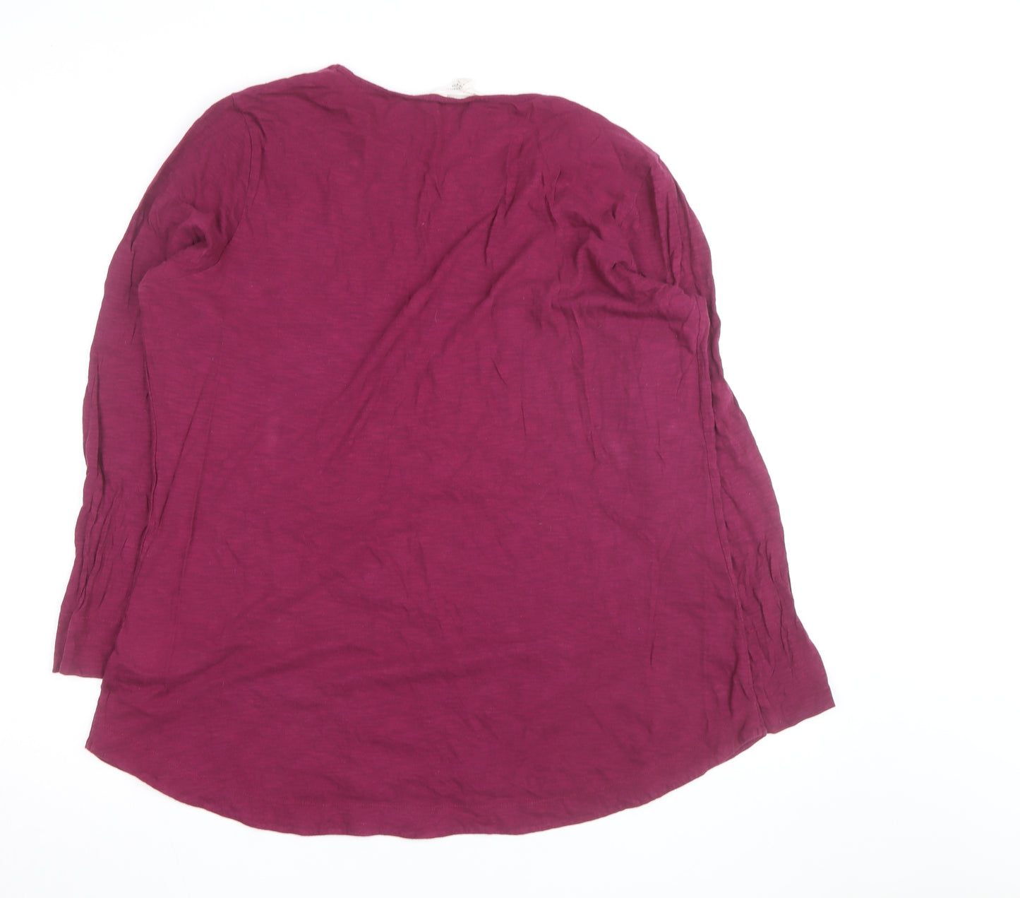 Seasalt Cornwall Women's Purple Organic Cotton Long Sleeve T-Shirt Size 16