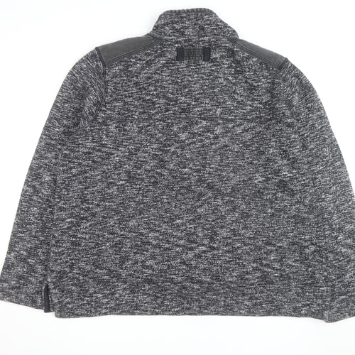 Fat Face Men's Grey 2XL 1/4 Zip Cotton Blend Jumper