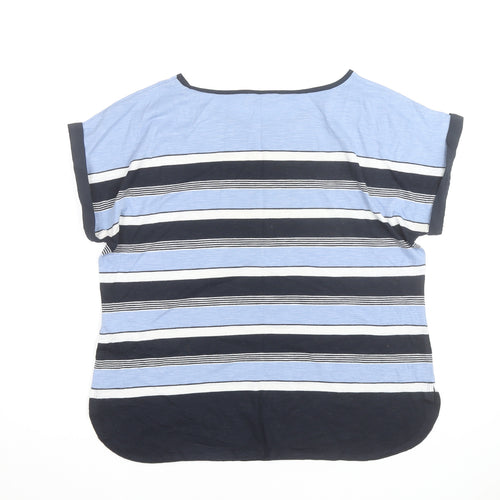 Oasis Women’s Blue Striped Relaxed T-Shirt Size L