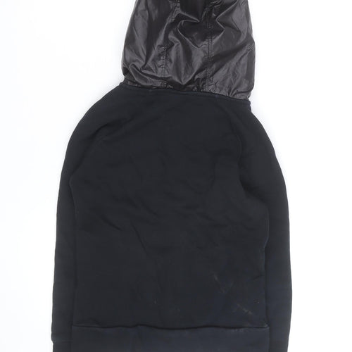 Puma Womens Black Full Zip Hooded Sweatshirt Size M Fleece Lined