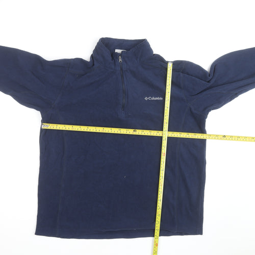 Columbia Men's Blue Fleece 1/4 Zip Pullover Sweatshirt Size L