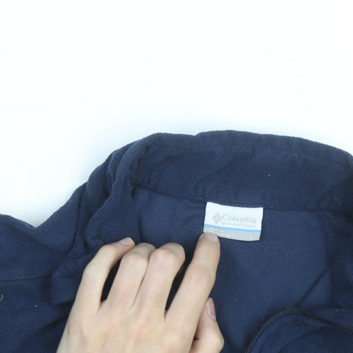 Columbia Men's Blue Fleece 1/4 Zip Pullover Sweatshirt Size L