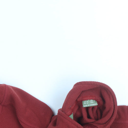 Brasher Mens Red Fleece 1/4 Zip Pullover Sweatshirt M