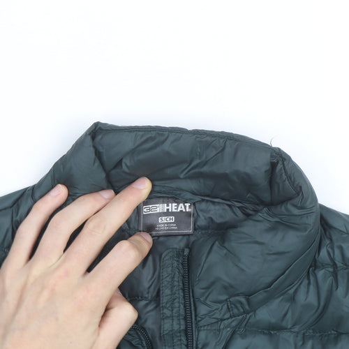 32 Degrees Heat Men's Green Puffer Jacket Size S Lightweight Down