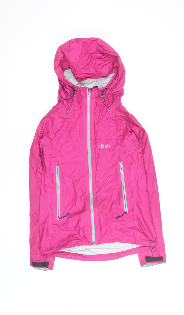 Rab Womens Pink Waterproof Hooded Rain Jacket Size 10