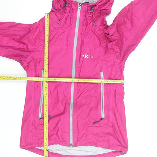 Rab Womens Pink Waterproof Hooded Rain Jacket Size 10