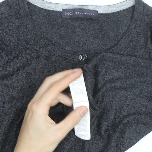 Marks and Spencer Women’s Grey Cashmere Cardigan Size 16