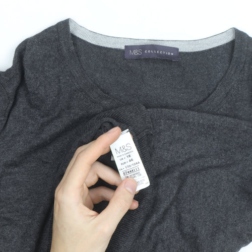 Marks and Spencer Women’s Grey Cashmere Cardigan Size 16