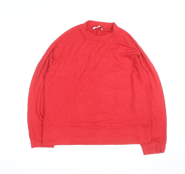 Next Women's Red Mock Neck Cotton Jumper Size M