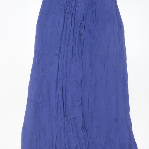 Kookai Women Blue Strapless Maxi Dress Size 10 Viscose