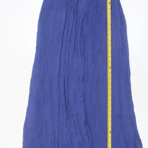 Kookai Women Blue Strapless Maxi Dress Size 10 Viscose