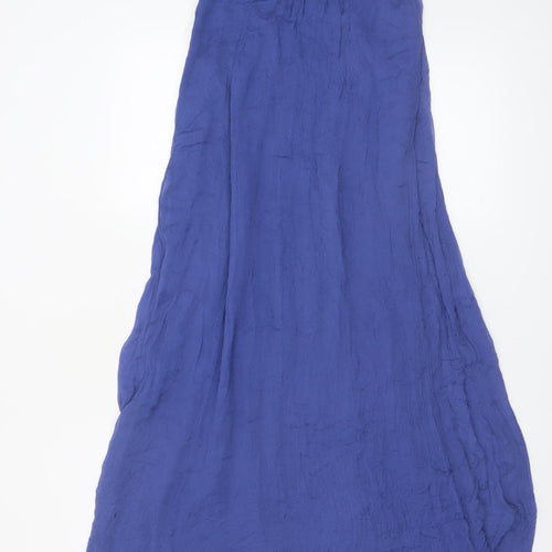 Kookai Women Blue Strapless Maxi Dress Size 10 Viscose