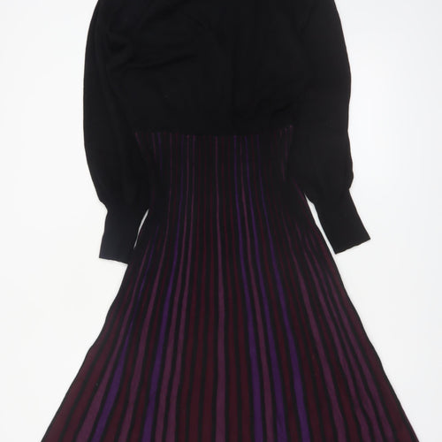Monsoon Women’s Multicoloured Size 14 Fit & Flare Knit Midi Dress