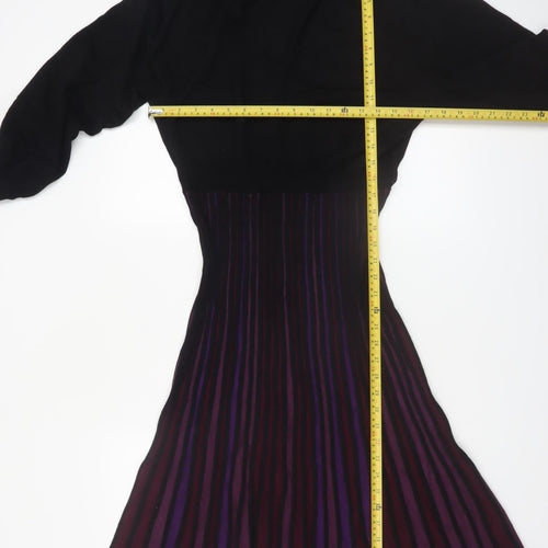 Monsoon Women’s Multicoloured Size 14 Fit & Flare Knit Midi Dress