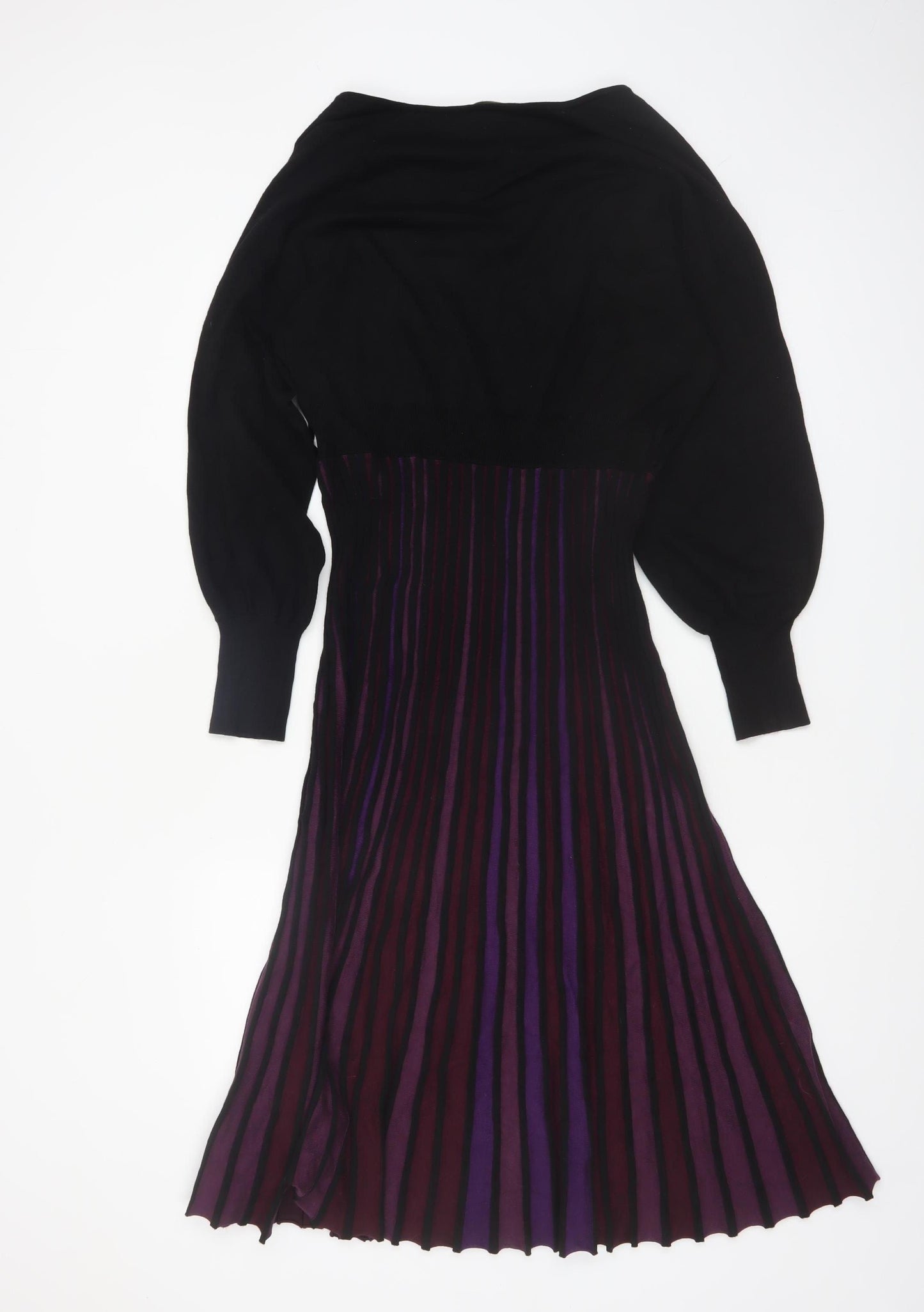 Monsoon Women’s Multicoloured Size 14 Fit & Flare Knit Midi Dress