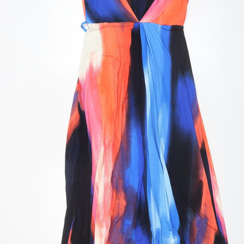 Phase Eight Women’s Multicoloured Sleeveless Long Wrap Dress Size 12