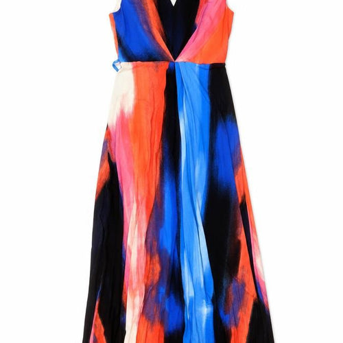 Phase Eight Women’s Multicoloured Sleeveless Long Wrap Dress Size 12