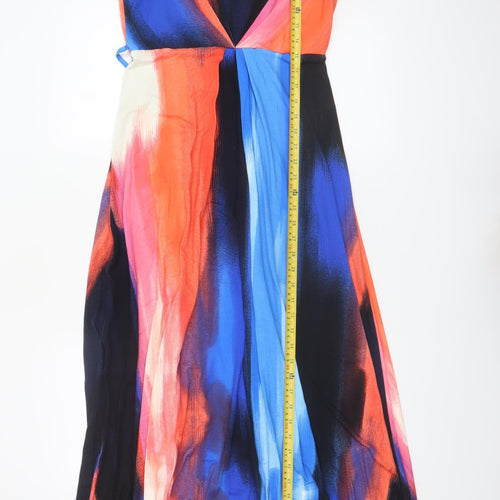 Phase Eight Women’s Multicoloured Sleeveless Long Wrap Dress Size 12