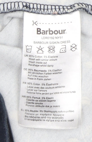 Barbour Women's Blue Floral Bird Print Shift Dress Size 12